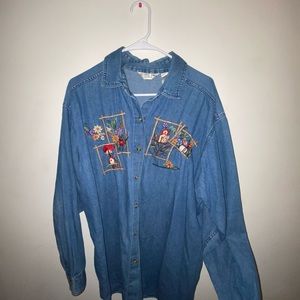 FLORAL BUTTON UP TOP